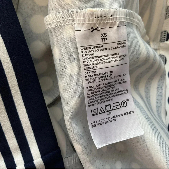 Banana Republic Polka Dot Striped Dress Size XS - Picture 5 of 6